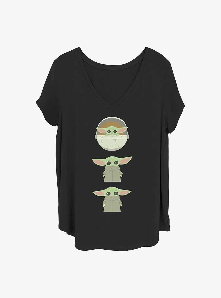 Star Wars The Mandalorian Child Stack Girls T-Shirt Plus