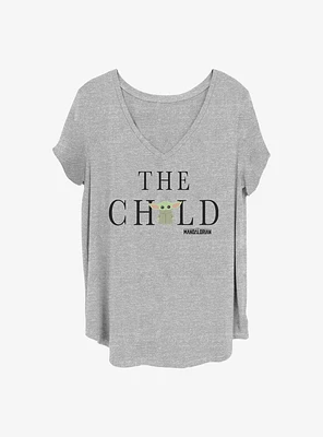 Star Wars The Mandalorian Child Text Girls T-Shirt Plus