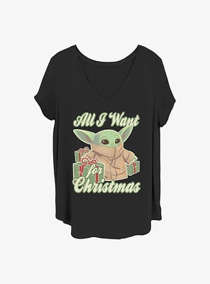 Star Wars The Mandalorian Christmas Baby Girls T-Shirt Plus