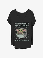 Star Wars The Mandalorian Naps Girls T-Shirt Plus