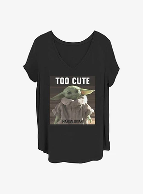 Star Wars The Mandalorian Too Cute Girls T-Shirt Plus