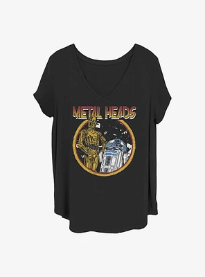 Star Wars Metal Droids Girls T-Shirt Plus