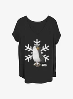 Star Wars: The Last Jedi Porg Snowflake Girls T-Shirt Plus