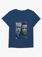 Outlander Claire And Jamie Faces Girls T-Shirt Plus