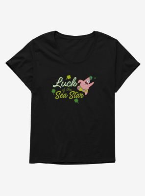 SpongeBob SquarePants Luck Of The Sea Star Icon Womens T-Shirt Plus