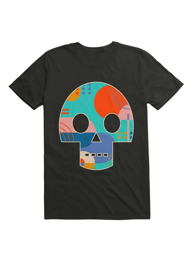 Geometric Abstract Memphis Skull T-Shirt