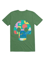 Geometric Memphis Skull T-Shirt