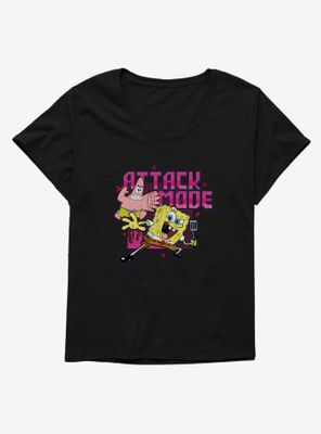 SpongeBob SquarePants Attack Mode Womens T-Shirt Plus