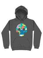 Geometric Memphis Skull Hoodie