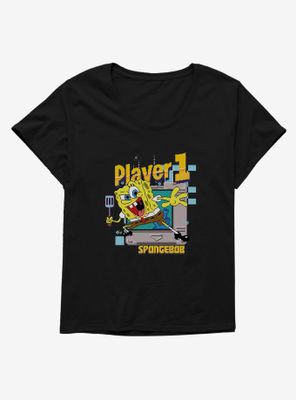 SpongeBob SquarePants Player 1 Womens T-Shirt Plus