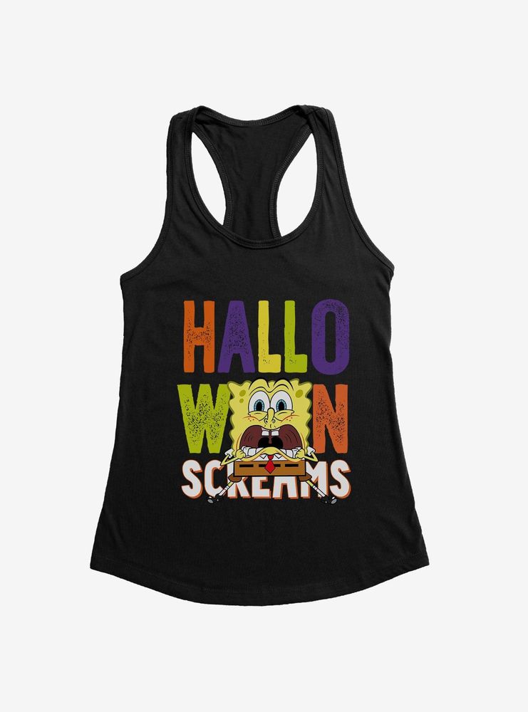 SpongeBob SquarePants Halloween Screams Solo Womens Tank Top