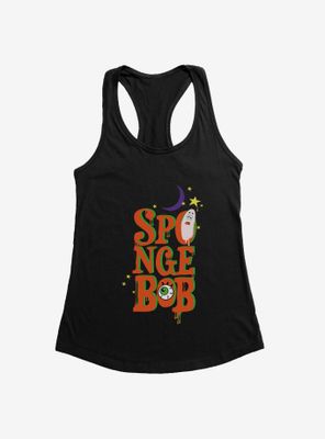 SpongeBob SquarePants Halloween Spooky Font Womens Tank Top