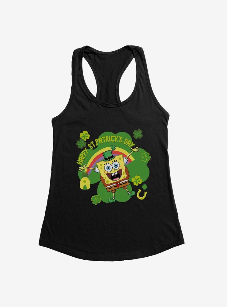 SpongeBob SquarePants Happy St. Patrick's Day Womens Tank Top