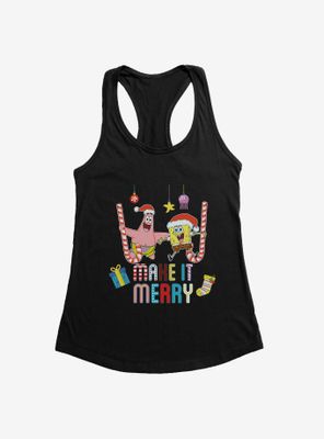 SpongeBob SquarePants Make It Merry Womens Tank Top