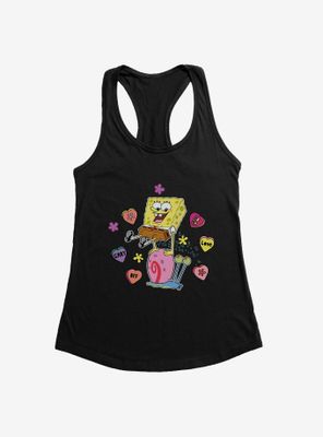 SpongeBob SquarePants Valentine Conversation Hearts Womens Tank Top