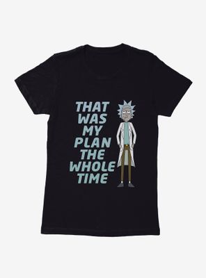Rick And Morty Rick's Plan Womens T-Shirt