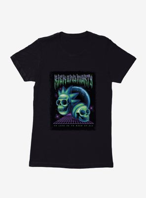 Rick And Morty Skulls Planet Womens T-Shirt