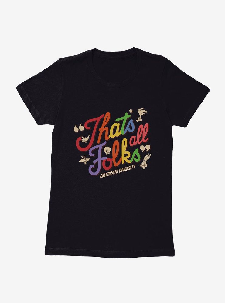 Looney Tunes Celebrate Diversity Folks Womens T-Shirt