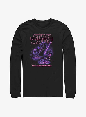 Star Wars Saga Continues Long Sleeve T-Shirt
