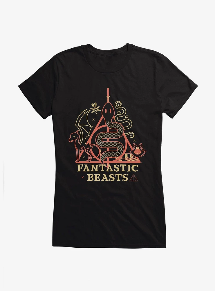 Fantastic Beasts Deathly Hallows Serpent Girls T-Shirt