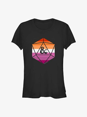 Dungeons & Dragons Lesbian Pride Dice T-Shirt