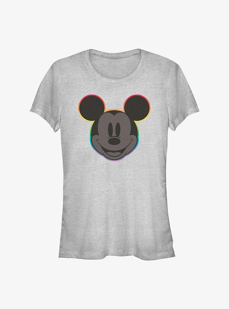 Disney Mickey Mouse Rainbow Outline Pride T-Shirt