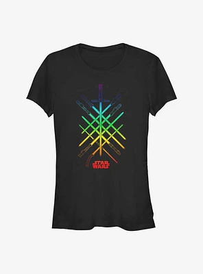 Star Wars Rainbow Lightsabers Pride T-Shirt