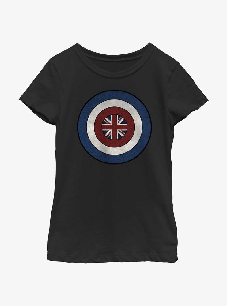 Marvel Captain Peggy Carter Shield Youth Girls T-Shirt