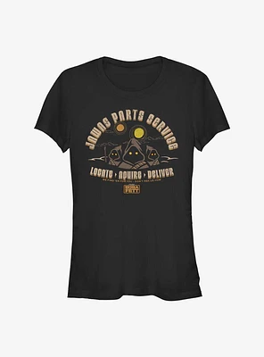 Star Wars The Book of Boba Fett Jawas Parts Service Girls T-Shirt