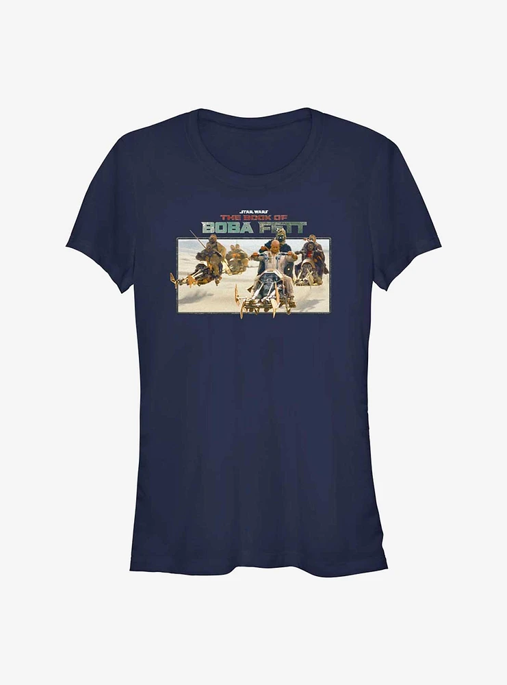 Star Wars The Book of Boba Fett Speeder Bike Pursuit Girls T-Shirt