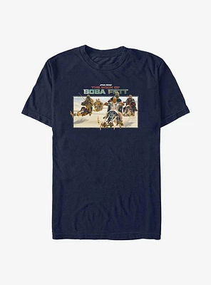 Star Wars The Book of Boba Fett Speeder Bike Pursuit T-Shirt