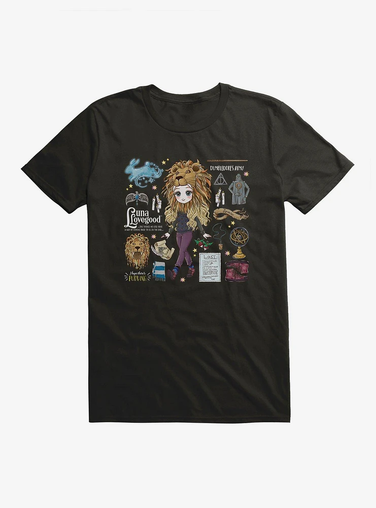 Harry Potter Luna Icons Lion Hat T-Shirt