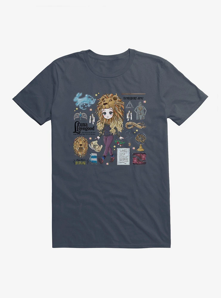 Harry Potter Luna Icons Lion Hat T-Shirt