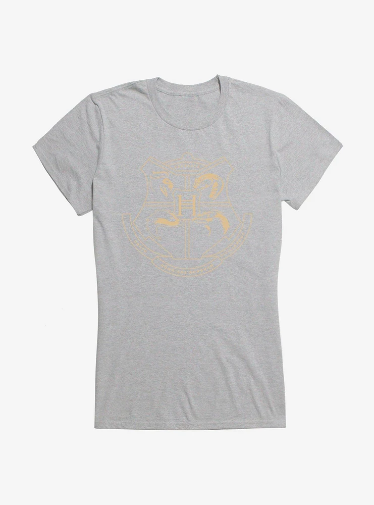 Harry Potter Golden Magic Hogwarts Emblem Girls T-Shirt