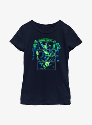 Star Wars The Book Of Boba Fett Dark Saber Sequential Youth Girls T-Shirt