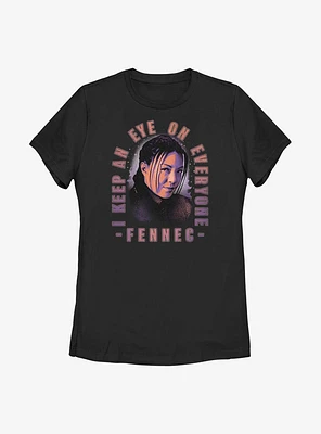 Star Wars The Book Of Boba Fett Fennec Smirk Womens T-Shirt
