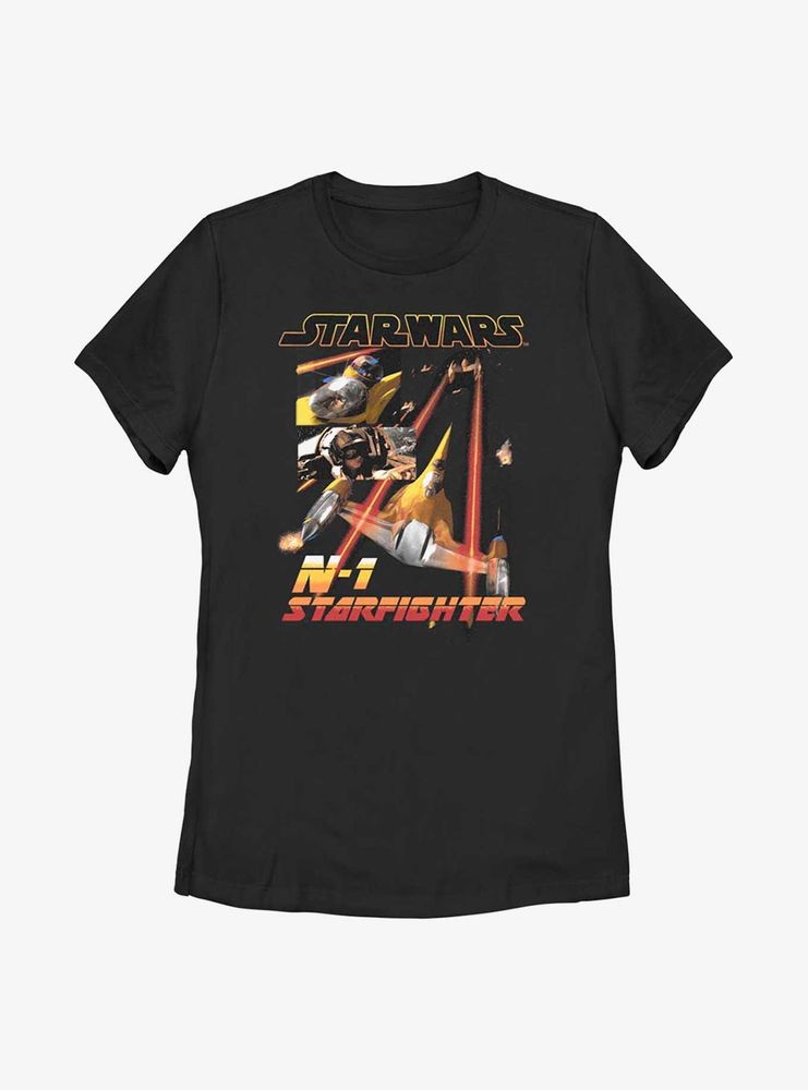 Star Wars The Book Of Boba Fett N-1 Starfighter Womens T-Shirt