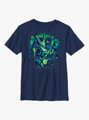 Star Wars The Book Of Boba Fett Dark Saber Sequential Youth T-Shirt