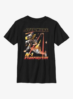 Star Wars The Book Of Boba Fett N-1 Starfighter Youth T-Shirt