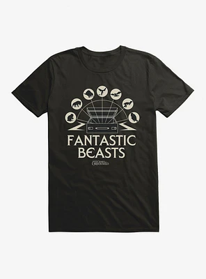 Fantastic Beasts Luggage Creature Icons T-Shirt