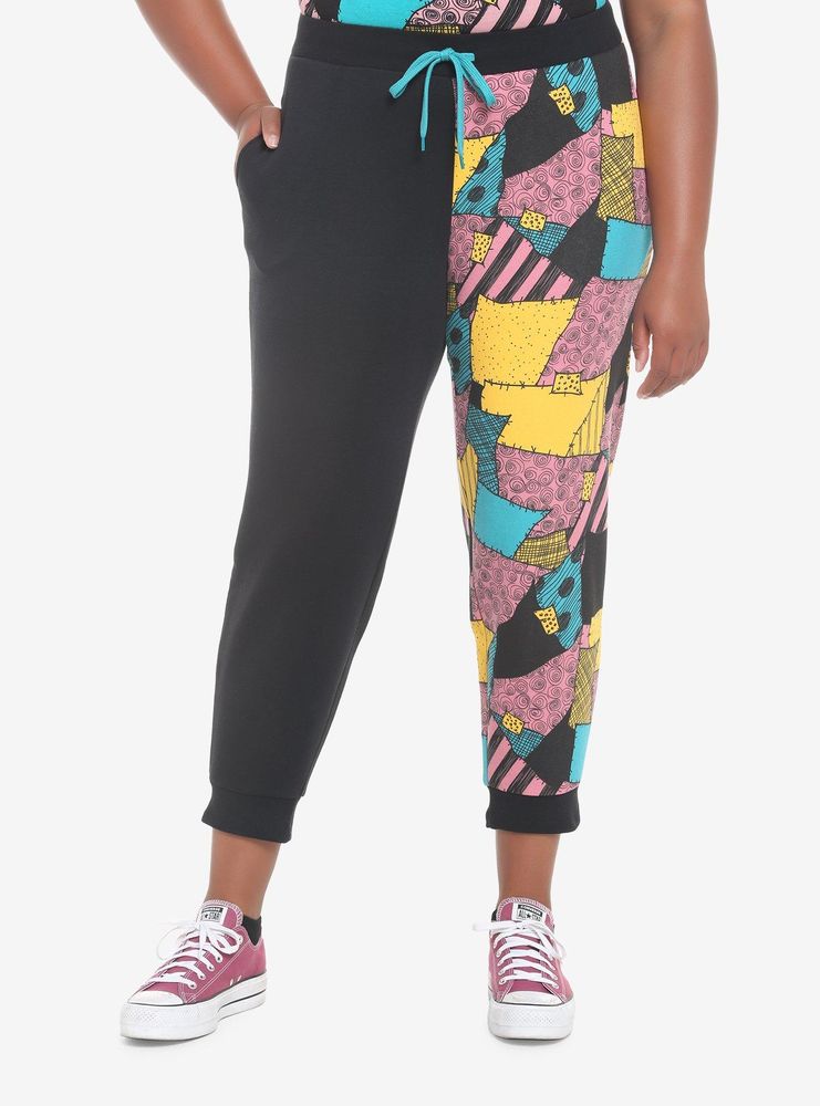 Hot Topic The Nightmare Before Christmas Sally Split Girls Sweatpants Plus