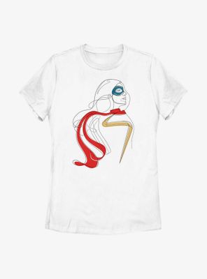 Marvel Ms. Continuous Line Womens T-Shirt