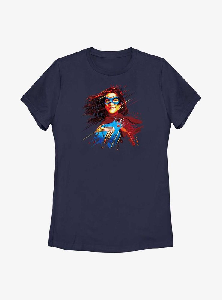 Marvel Ms. Polygon Portrait Womens T-Shirt