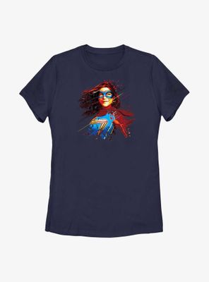 Marvel Ms. Polygon Portrait Womens T-Shirt