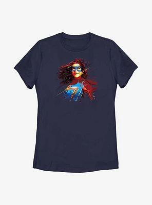 Marvel Ms. Polygon Portrait Womens T-Shirt