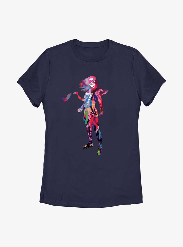 Marvel Ms. Graffiti Silhouette Womens T-Shirt