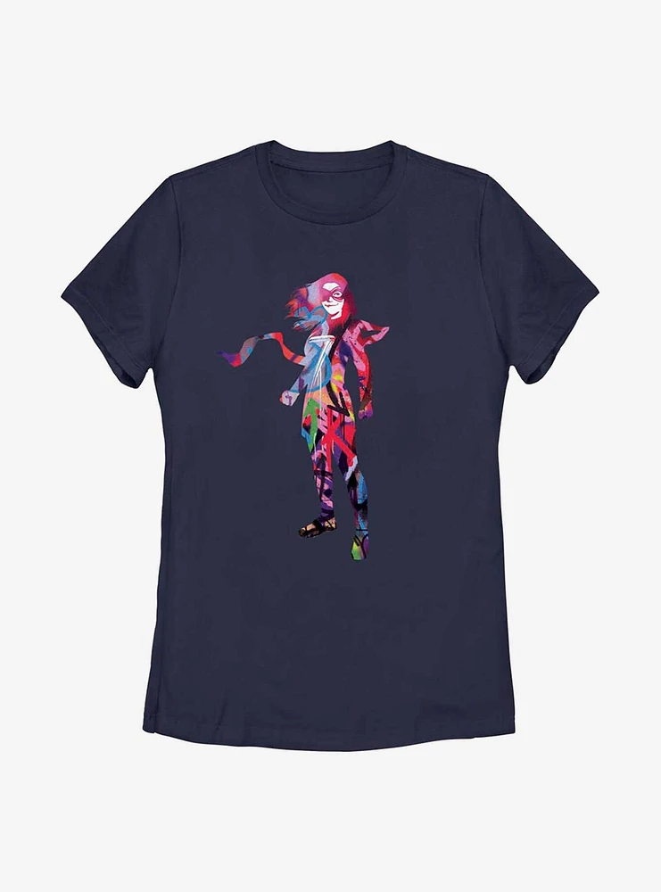 Marvel Ms. Graffiti Silhouette Womens T-Shirt