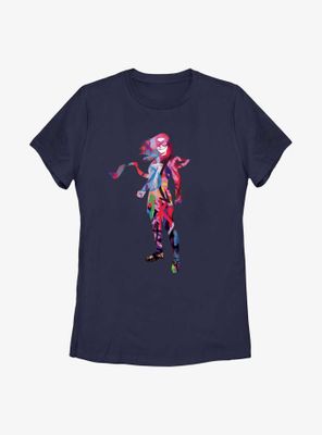 Marvel Ms. Graffiti Silhouette Womens T-Shirt