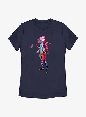 Marvel Ms. Graffiti Silhouette Womens T-Shirt