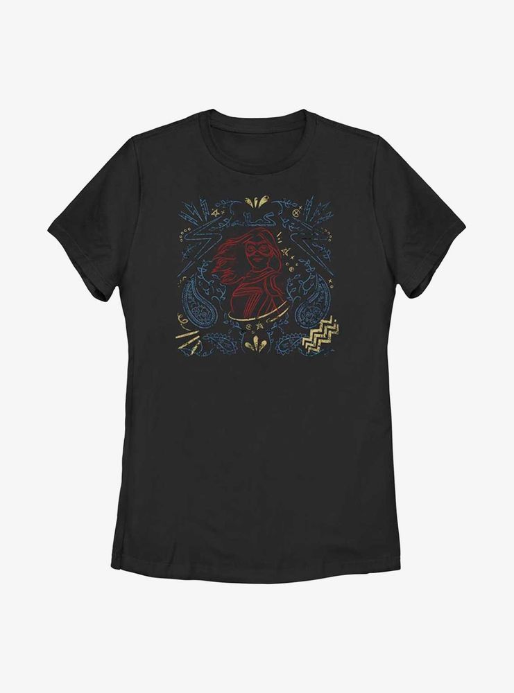 Marvel Ms. Line Drawing Womens T-Shirt